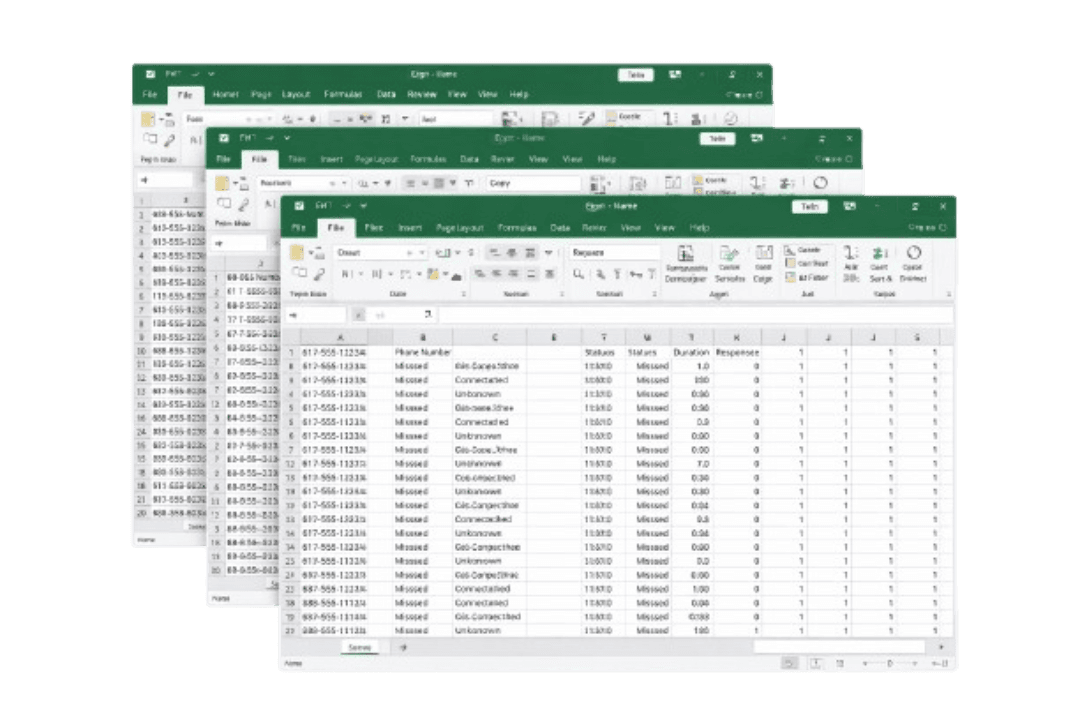 Excel spreadsheet for manual sales tracking